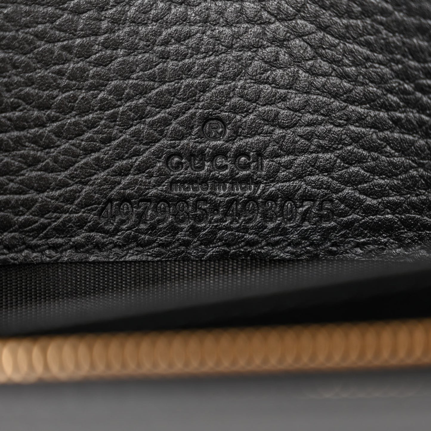 Calfskin Mini GG Marmont Chain Wallet Black