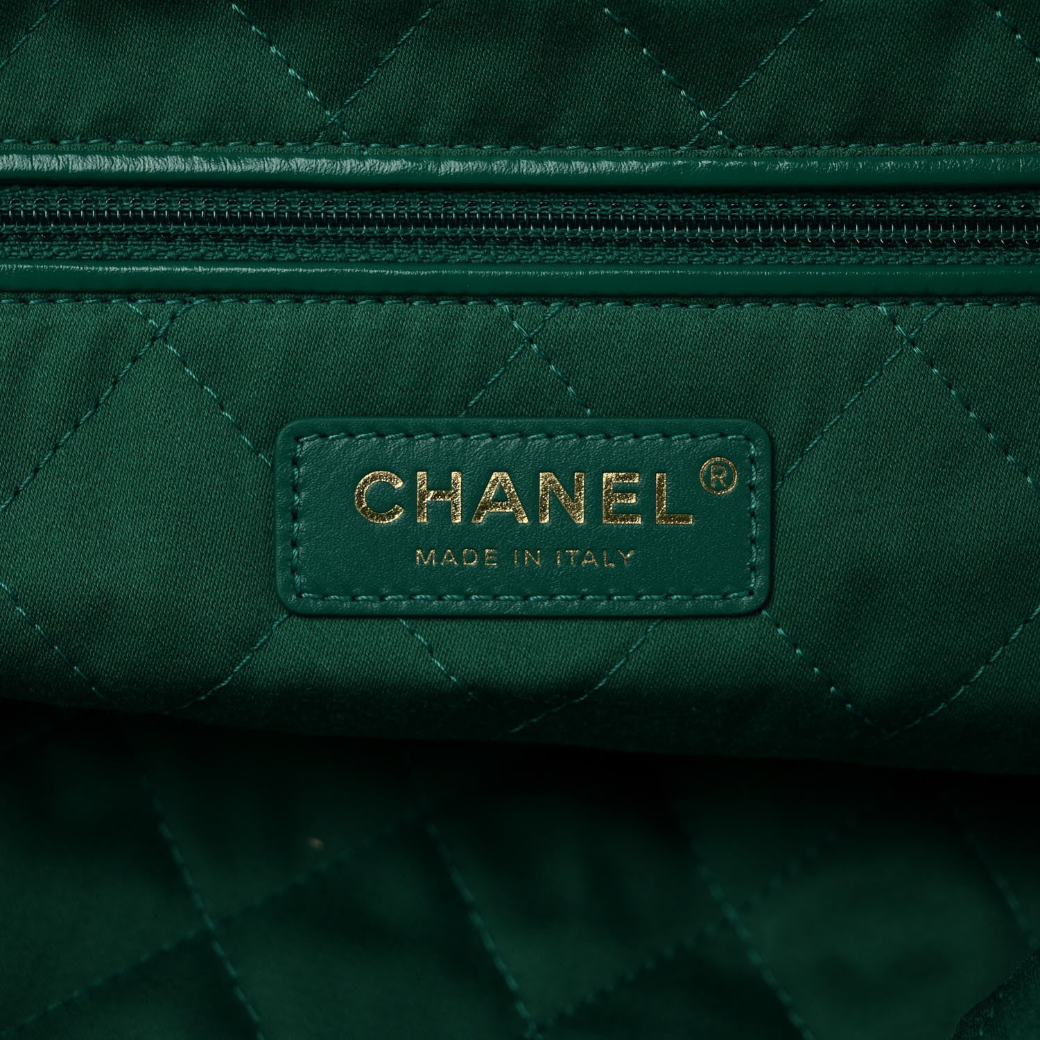 Chanel Shiny Calfskin Quilted Small Chanel 22 Green 6 of 10