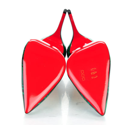Christian Louboutin Patent Malachite So Kate 120 Pumps 37 Vert 5 of 8