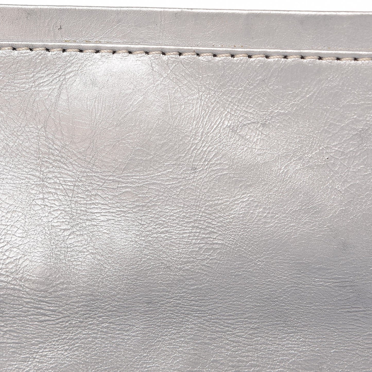 Metallic Aged Calfskin Quilted Reissue 2.55 Accordion Flap Silver