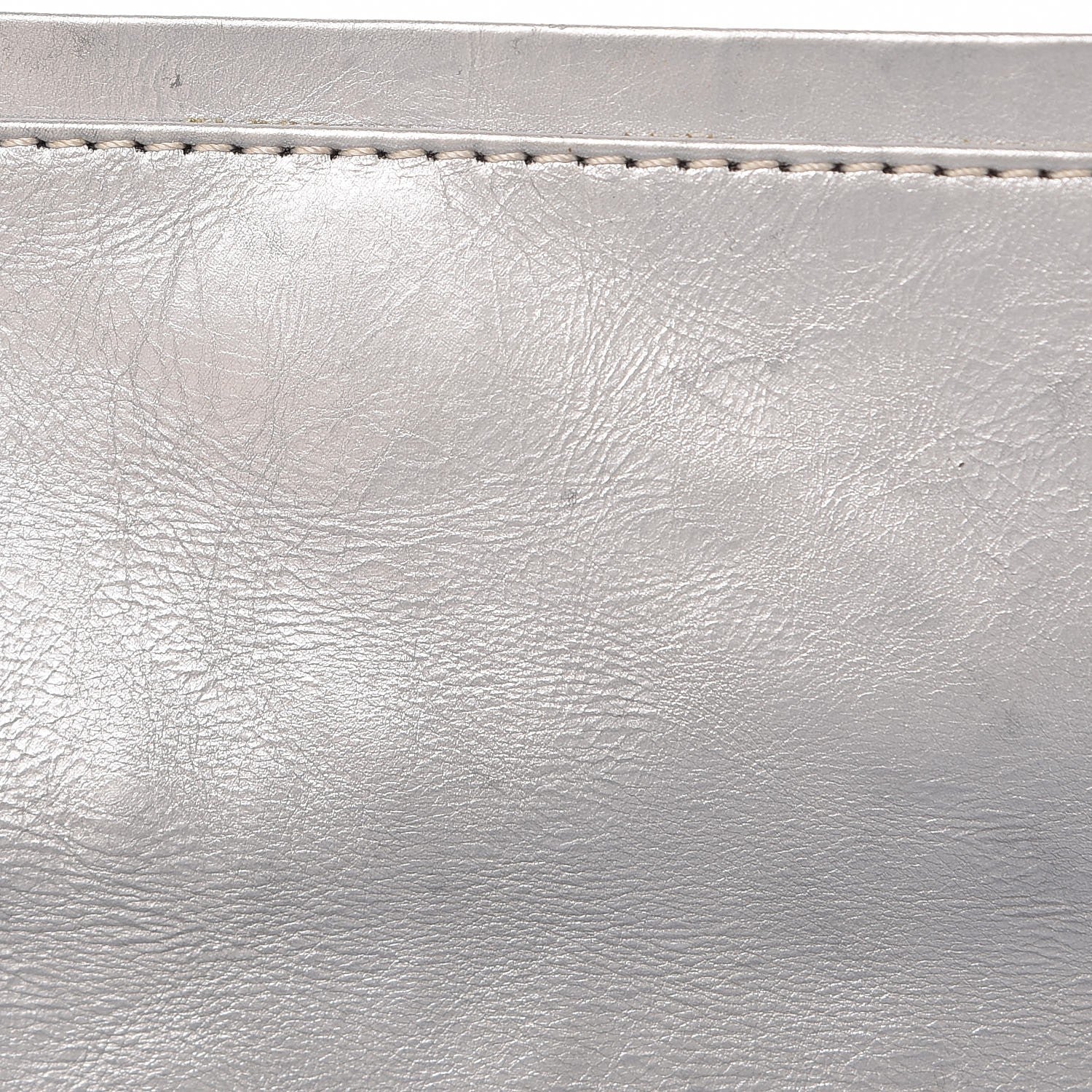 Chanel Metallic Aged Calfskin Quilted Reissue 2.55 Accordion Flap Silver 23 of 24