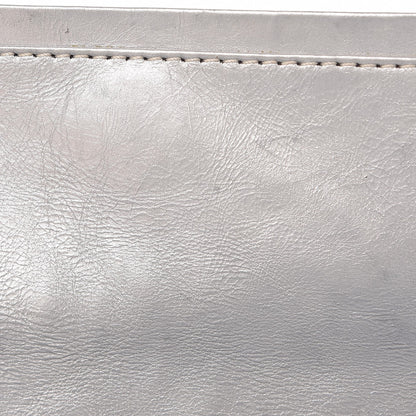 Chanel Metallic Aged Calfskin Quilted Reissue 2.55 Accordion Flap Silver 23 of 24
