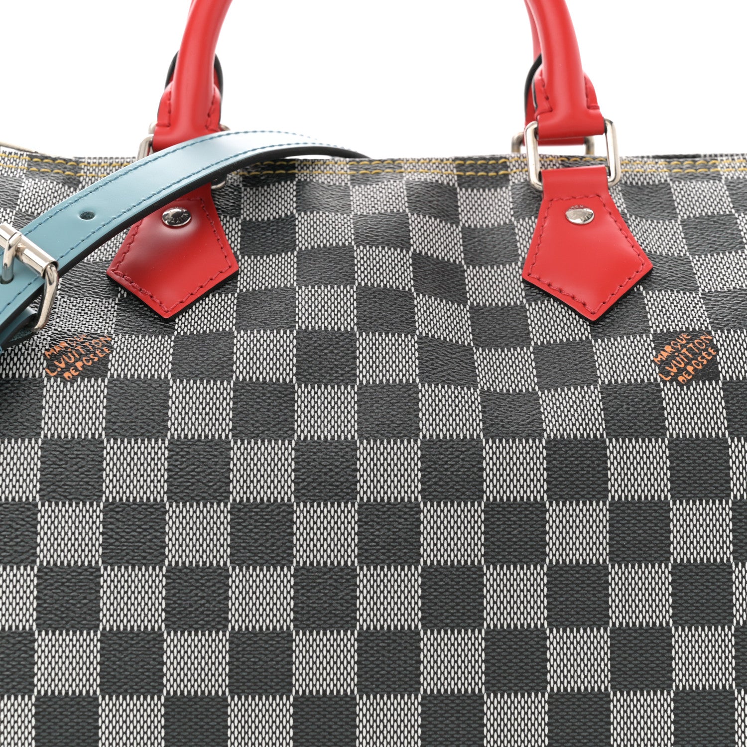 Louis Vuitton Damier Speedy Bandouliere 30 Black White 7 of 10