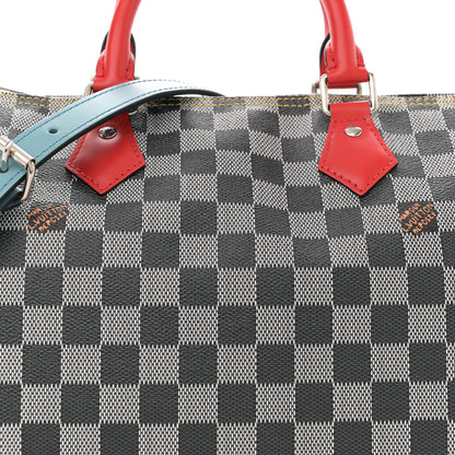 Louis Vuitton Damier Speedy Bandouliere 30 Black White 7 of 10