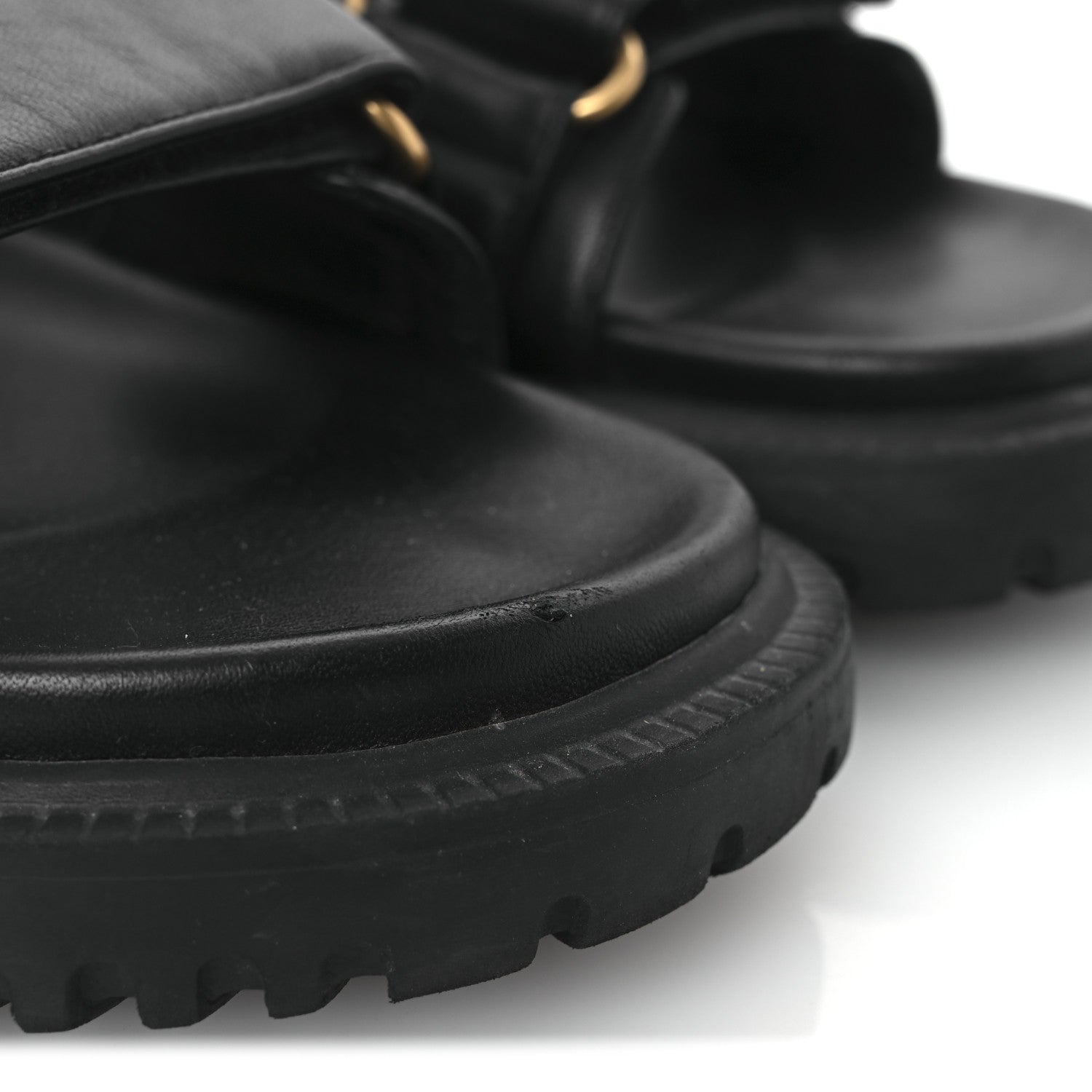 Christian Dior Lambskin Dioract 10mm Sandals 39 Black 12 of 15