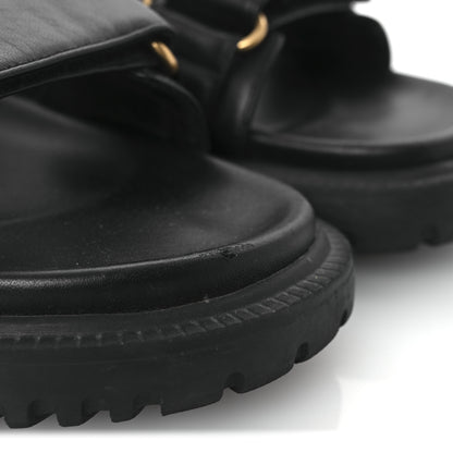 Christian Dior Lambskin Dioract 10mm Sandals 39 Black 12 of 15