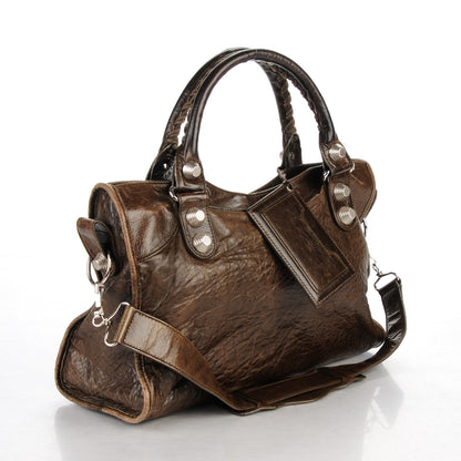 Balenciaga Chevre Giant 21 Silver Hardware City Dark Brown 3 of 12