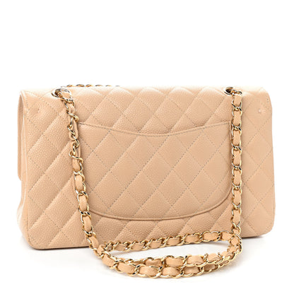 Chanel Caviar Quilted Medium Double Flap Beige Clair 3 of 11