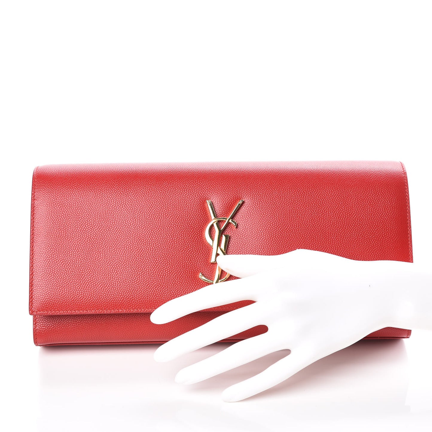 Grain De Poudre Classic Monogram Cassandre Clutch New Red