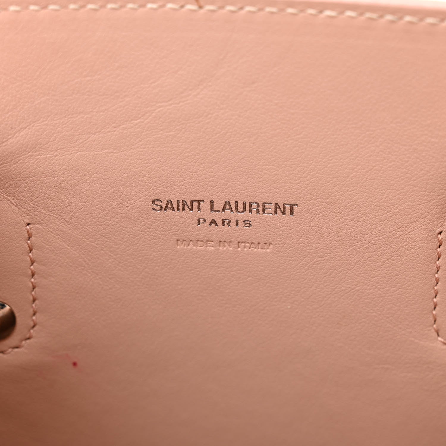 Saint Laurent Grained Calfskin Topstich Baby Sac De Jour Antique Rose 6 of 17
