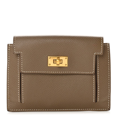 Hermes Epsom Kelly Pocket Compact Wallet Etoupe 1 of 7
