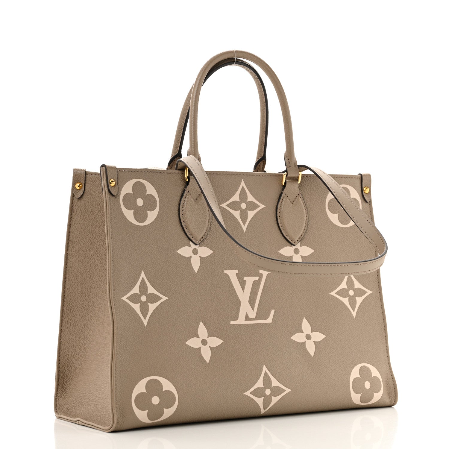Louis Vuitton Empreinte Monogram Giant Onthego MM Tourterelle Creme 3 of 12
