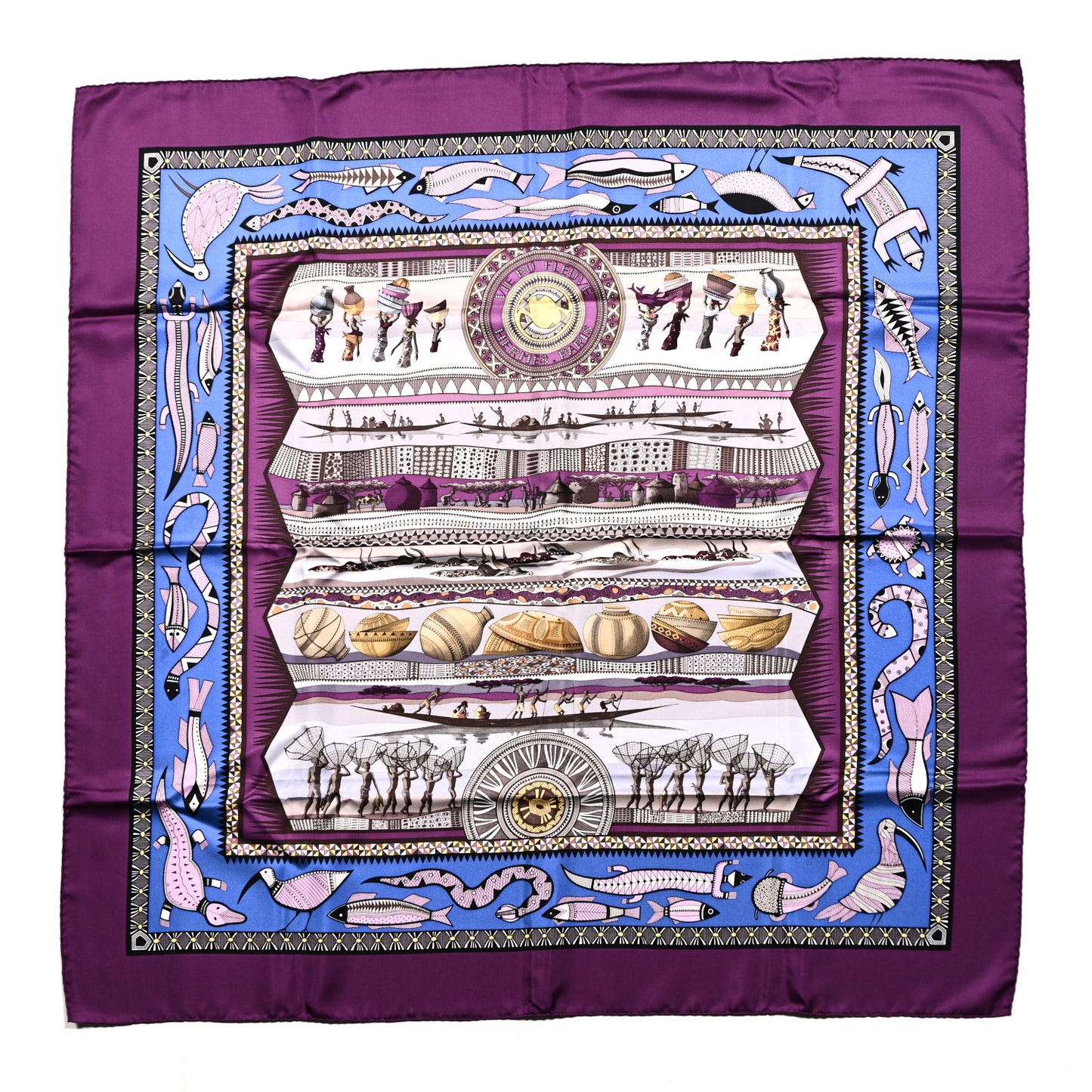 Silk Vie Du Fleuve Scarf 90