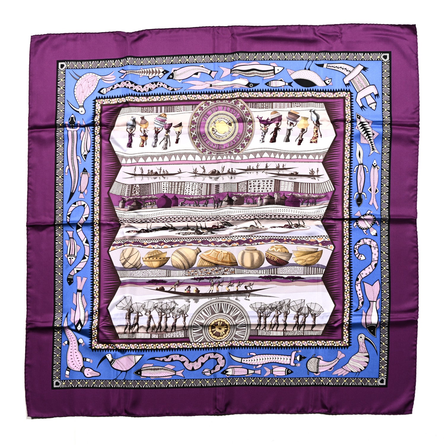 Hermes Silk Vie Du Fleuve Scarf 90 1 of 6