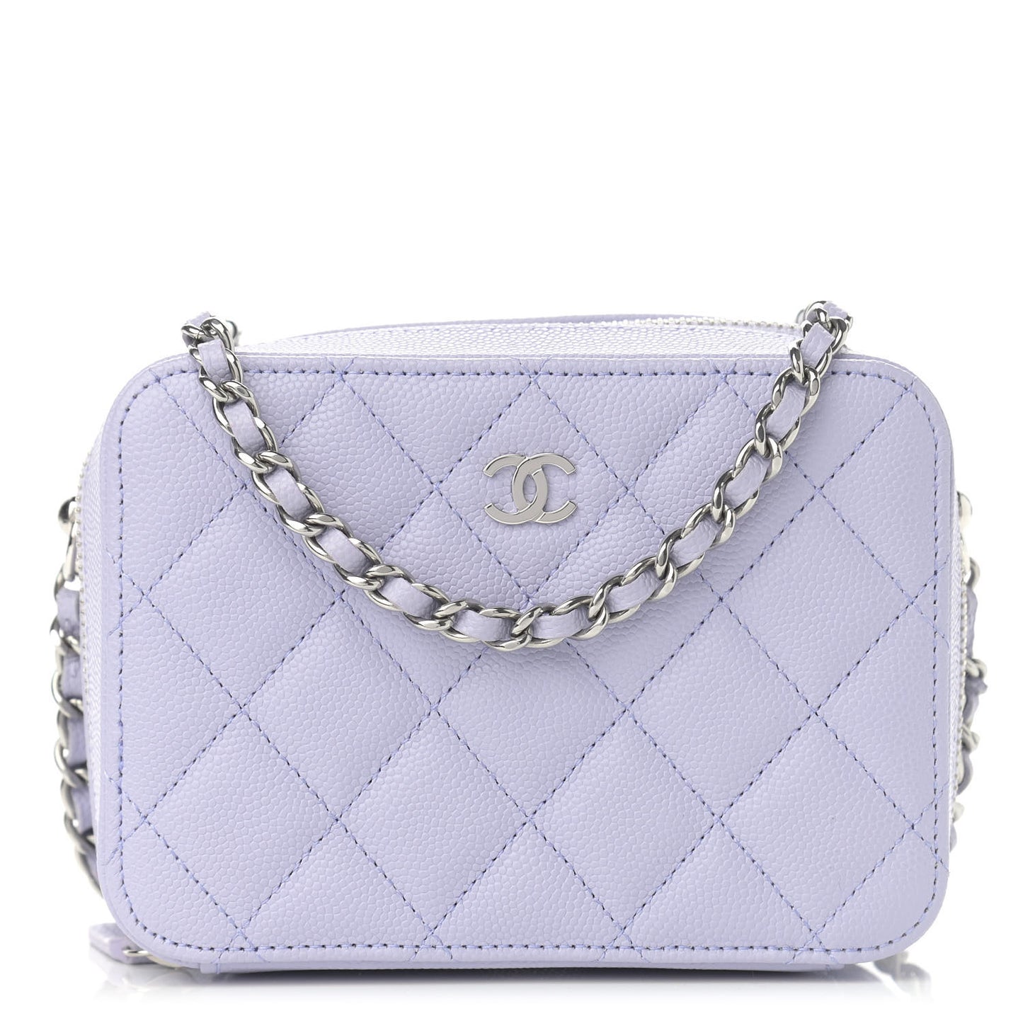 Caviar Quilted Camera Bag Light Purple