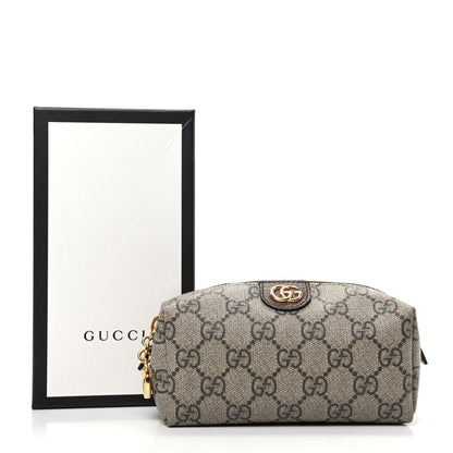 Gucci Soft GG Supreme Monogram Calfskin Small Ophidia Cosmetic Case Beige Ebony New Acero 10 of 10