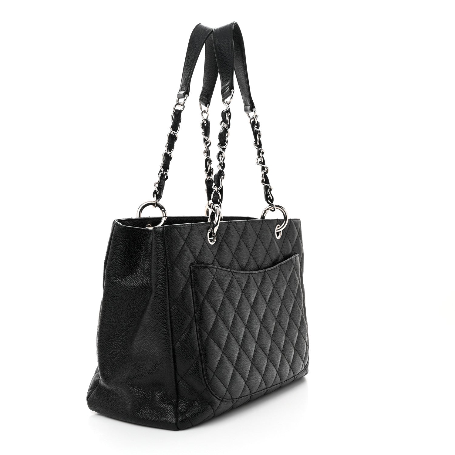 Chanel Caviar Quilted Grand Shopping Tote GST Black 3 of 12