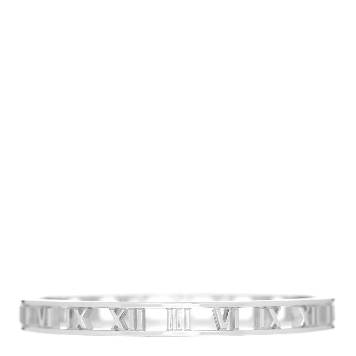 Sterling Silver Narrow Atlas Open Bangle Bracelet