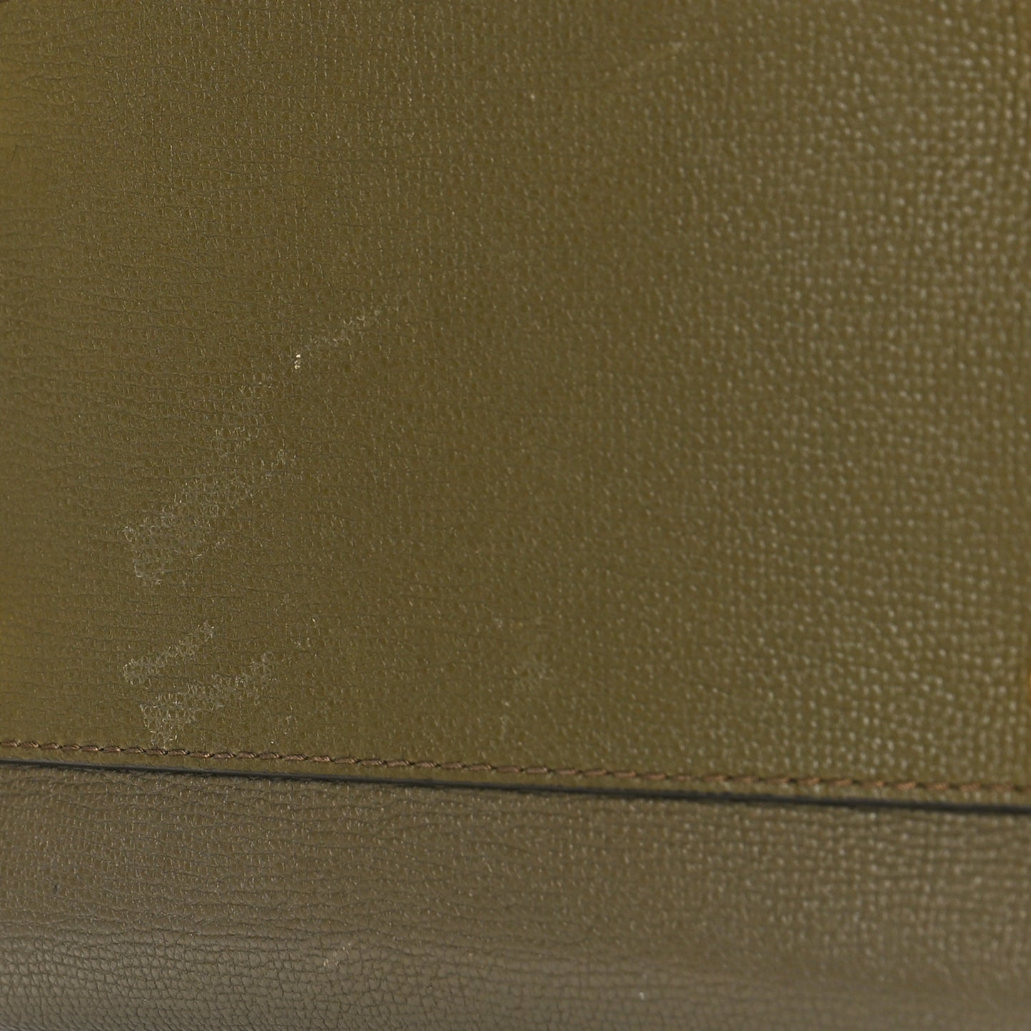 Grainy Calfskin House Check Small Canterbury Olive Melange