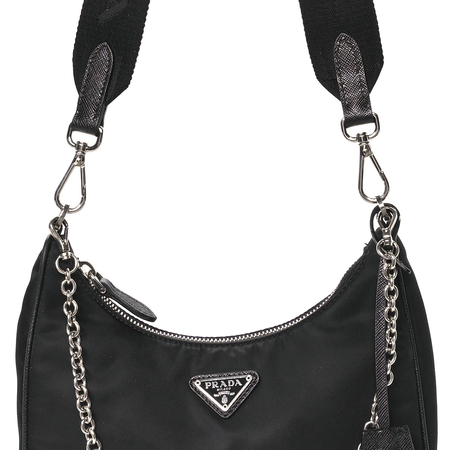 Prada Nylon Re-Edition 2005 Shoulder Bag Black 9 of 11