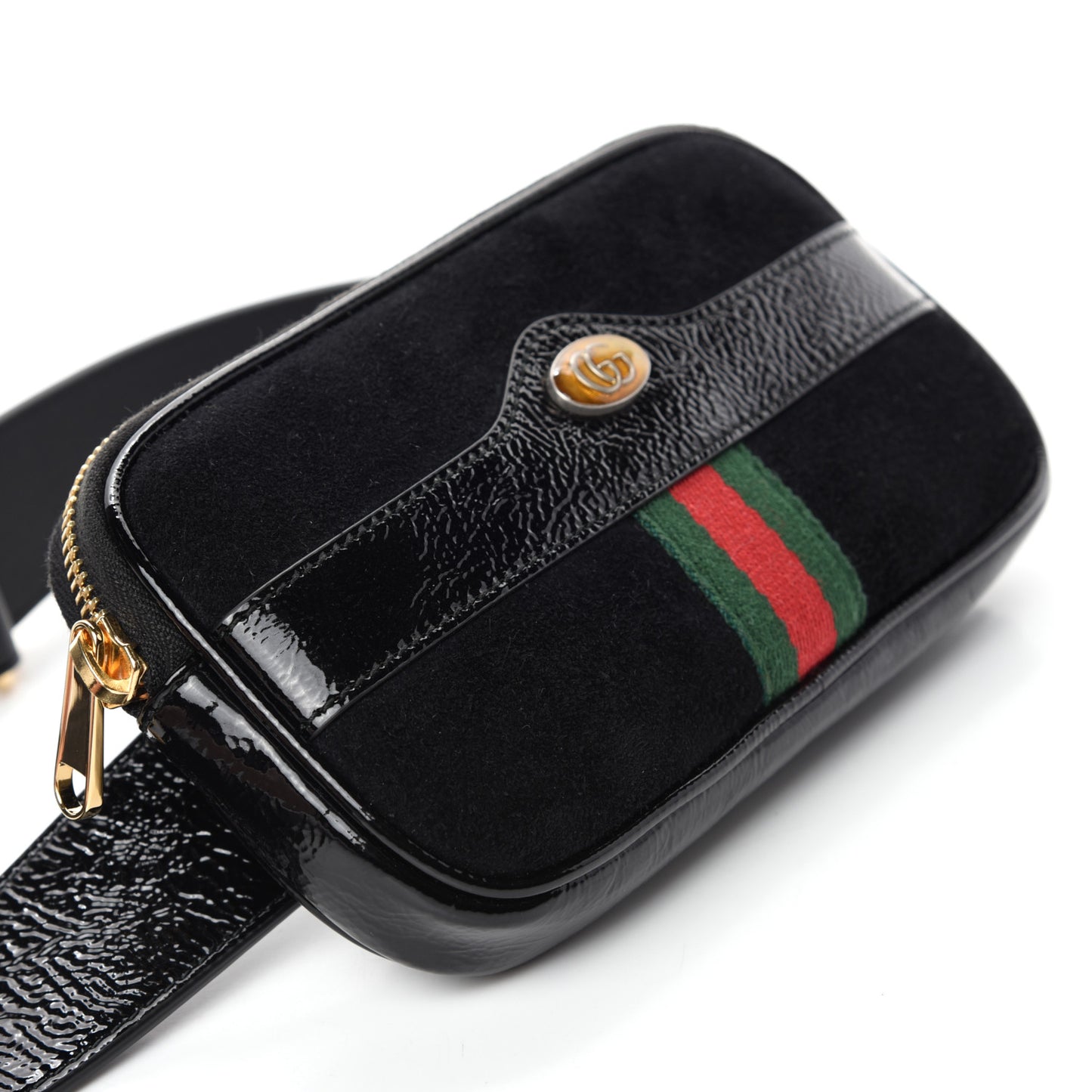 Suede Patent Ophidia Belted iPhone Case 85 34 Black
