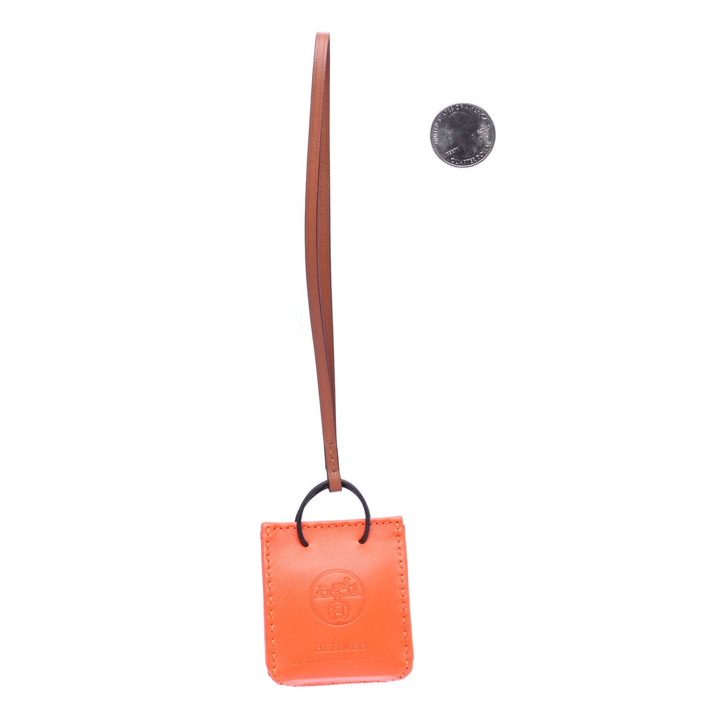 Milo Lambskin Swift Shopping Bag Charm Feu Gold