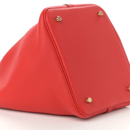 Hermes Taurillon Clemence Picotin Lock 22 MM Rouge De Coeur 9 of 10