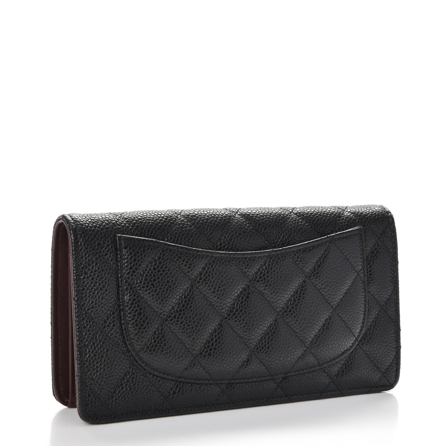 Chanel Caviar Quilted Yen Wallet Black 3 of 10