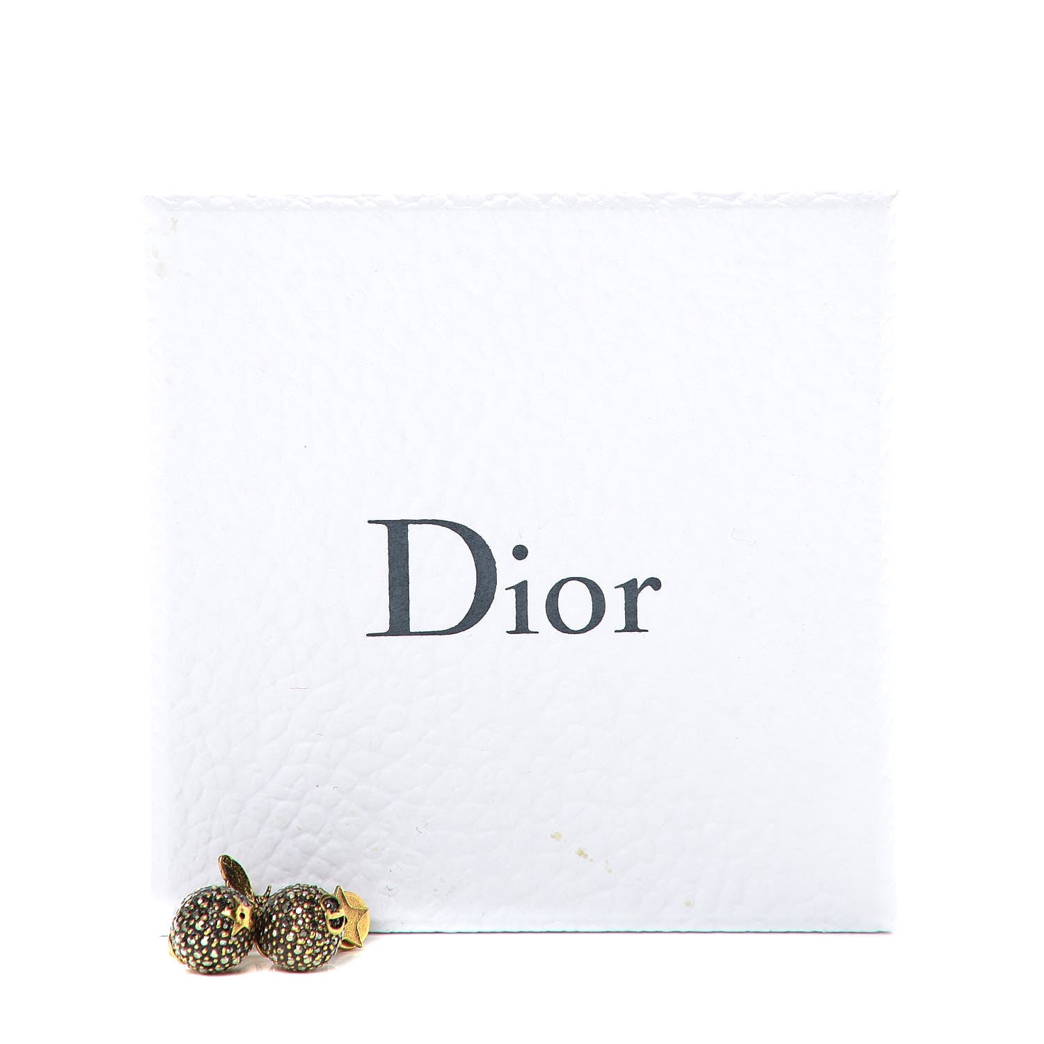 Christian Dior Metal Bee Star Tribale Earrings Aged Gold 4 of 4