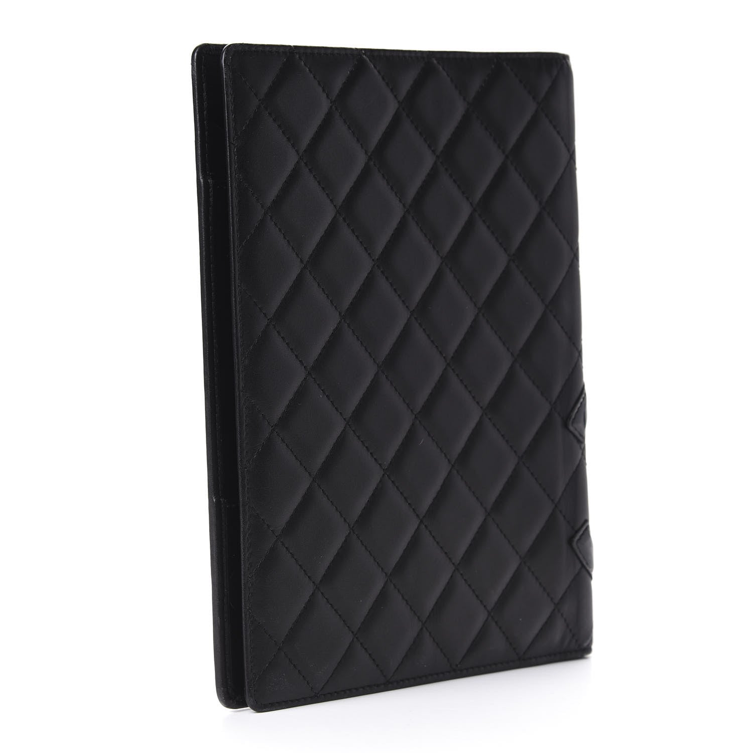Chanel Calfskin Quilted Large Cambon Agenda Planner Black 3 of 12