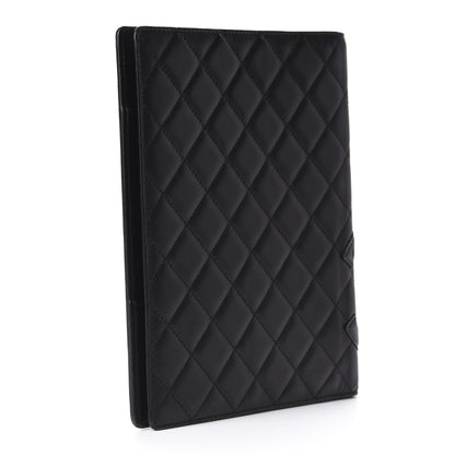 Chanel Calfskin Quilted Large Cambon Agenda Planner Black 3 of 12