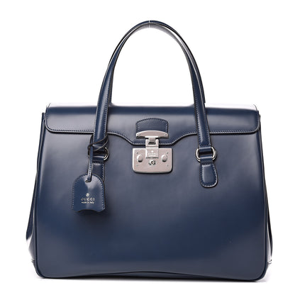 Gucci Regent Calfskin Large Lady Lock Satchel Caspian 1 of 12