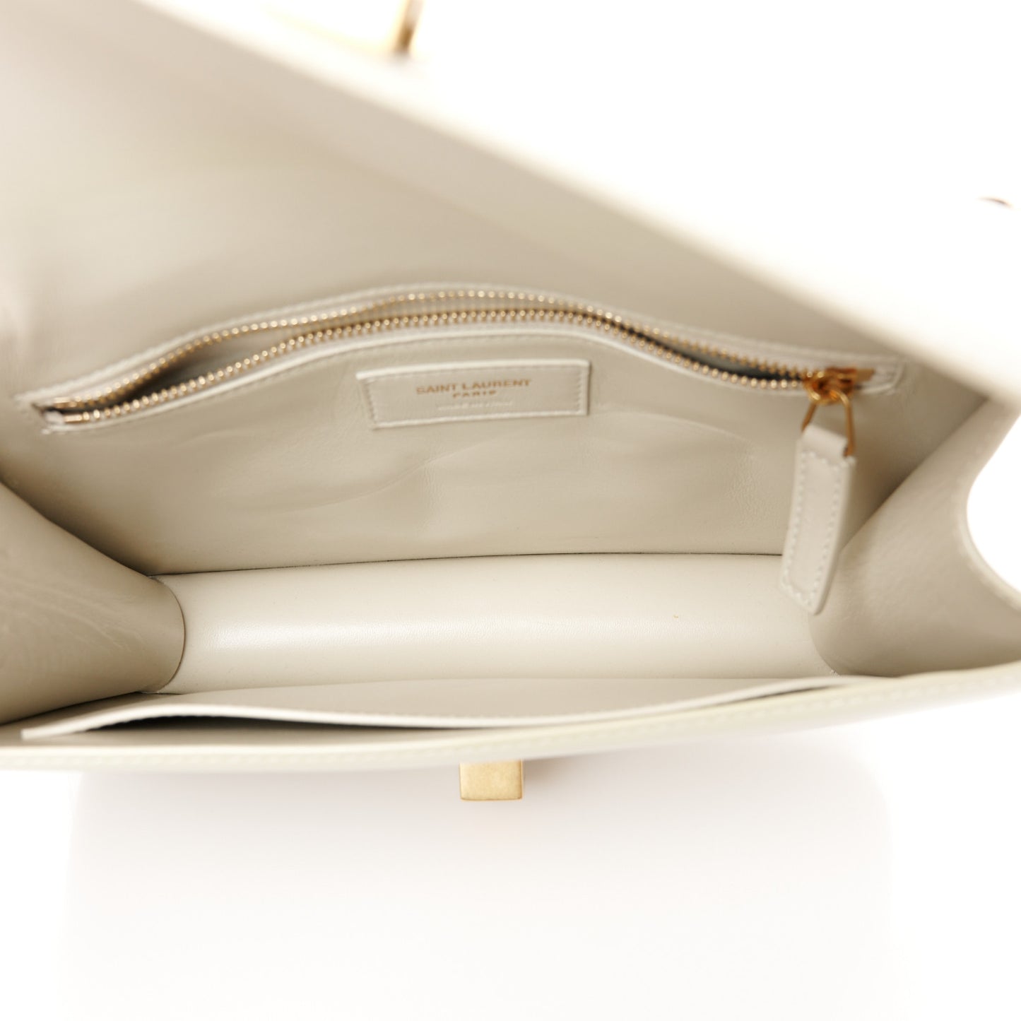 Smooth Calfskin Carre Satchel Crema Soft