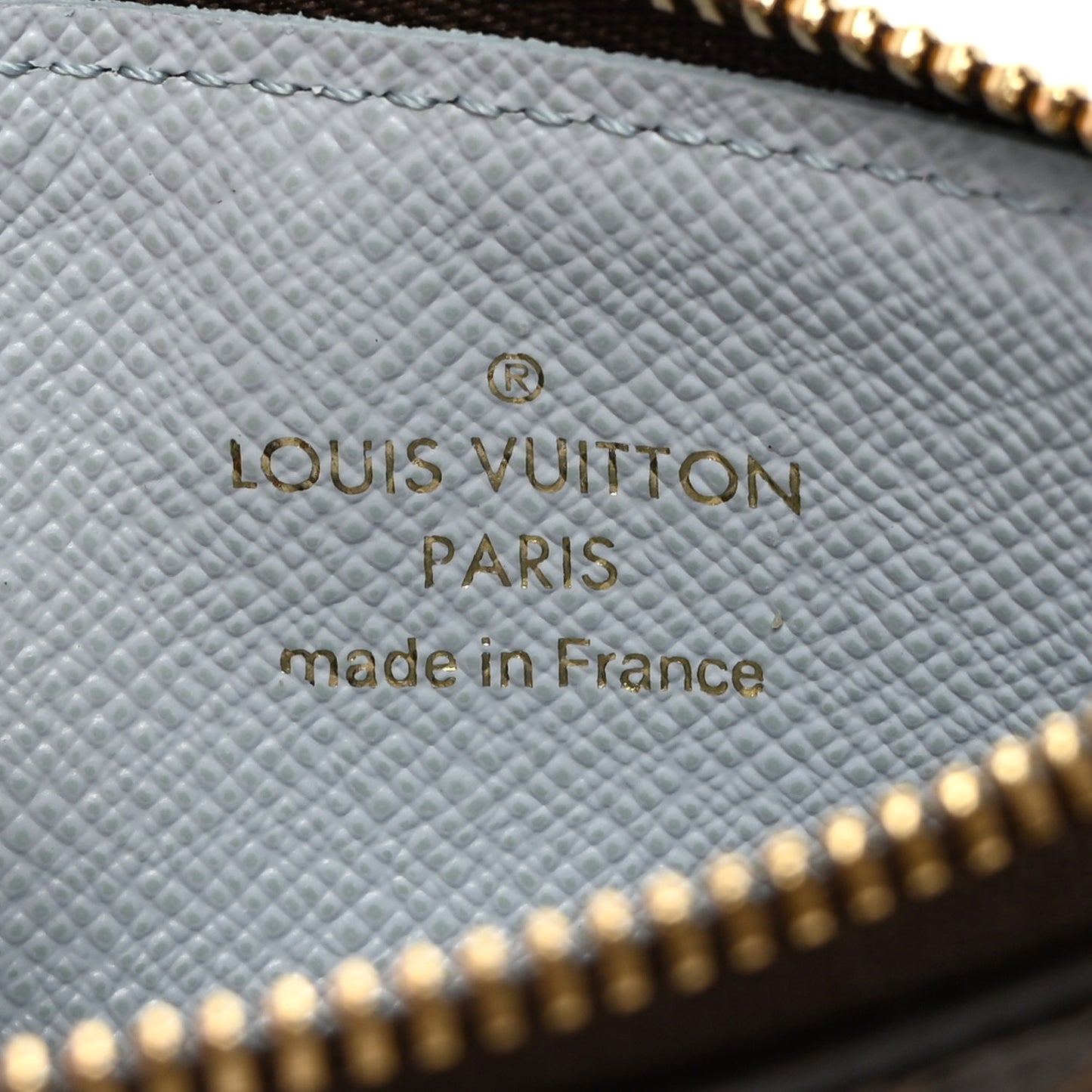 Monogram Zipped Romy Card Holder Olympe Blue