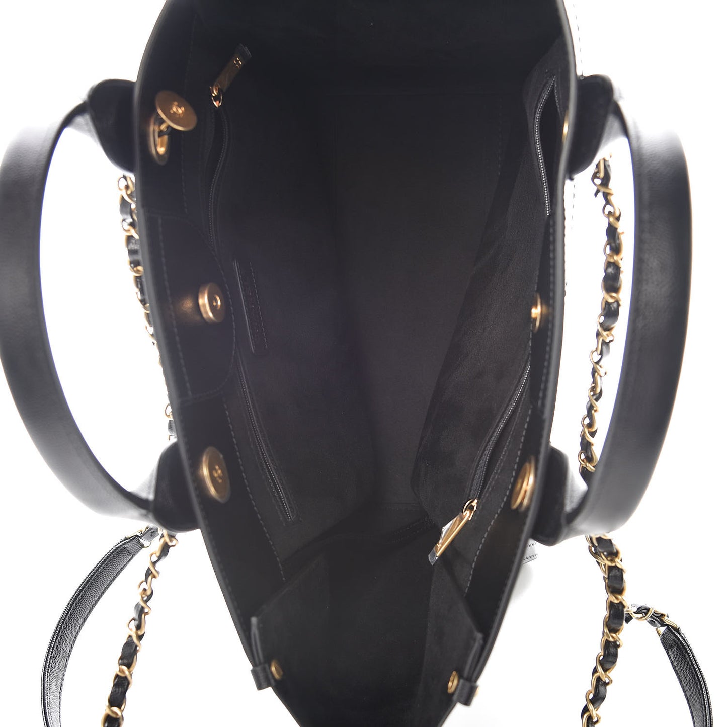 Caviar Small Studded Deauville Tote Black