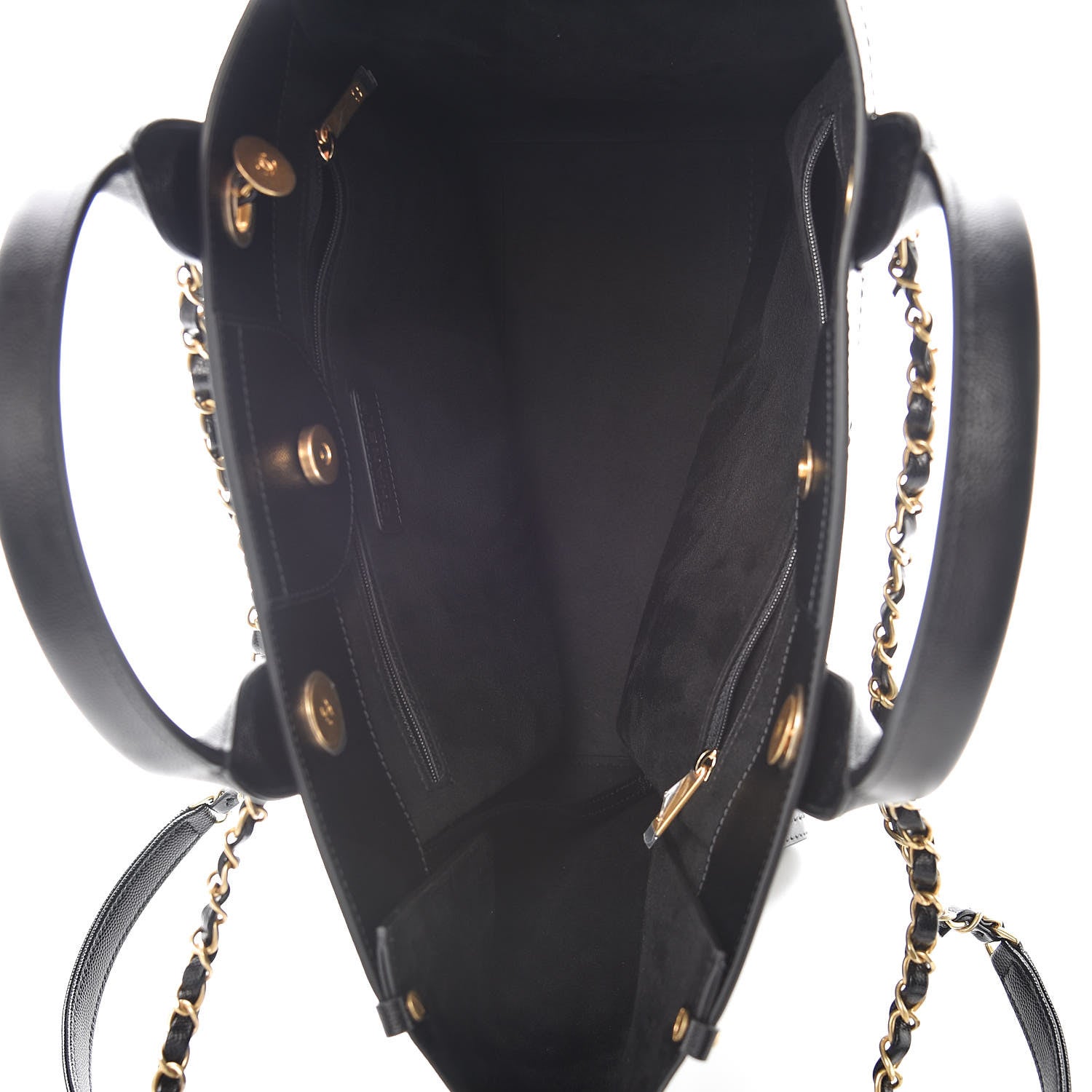 Chanel Caviar Small Studded Deauville Tote Black 8 of 10
