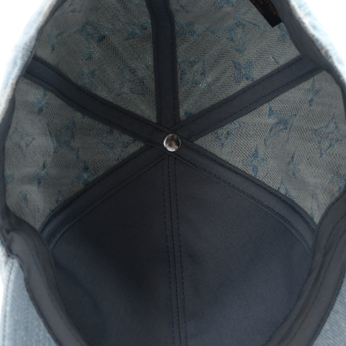 Monogram Denim Cap Blue