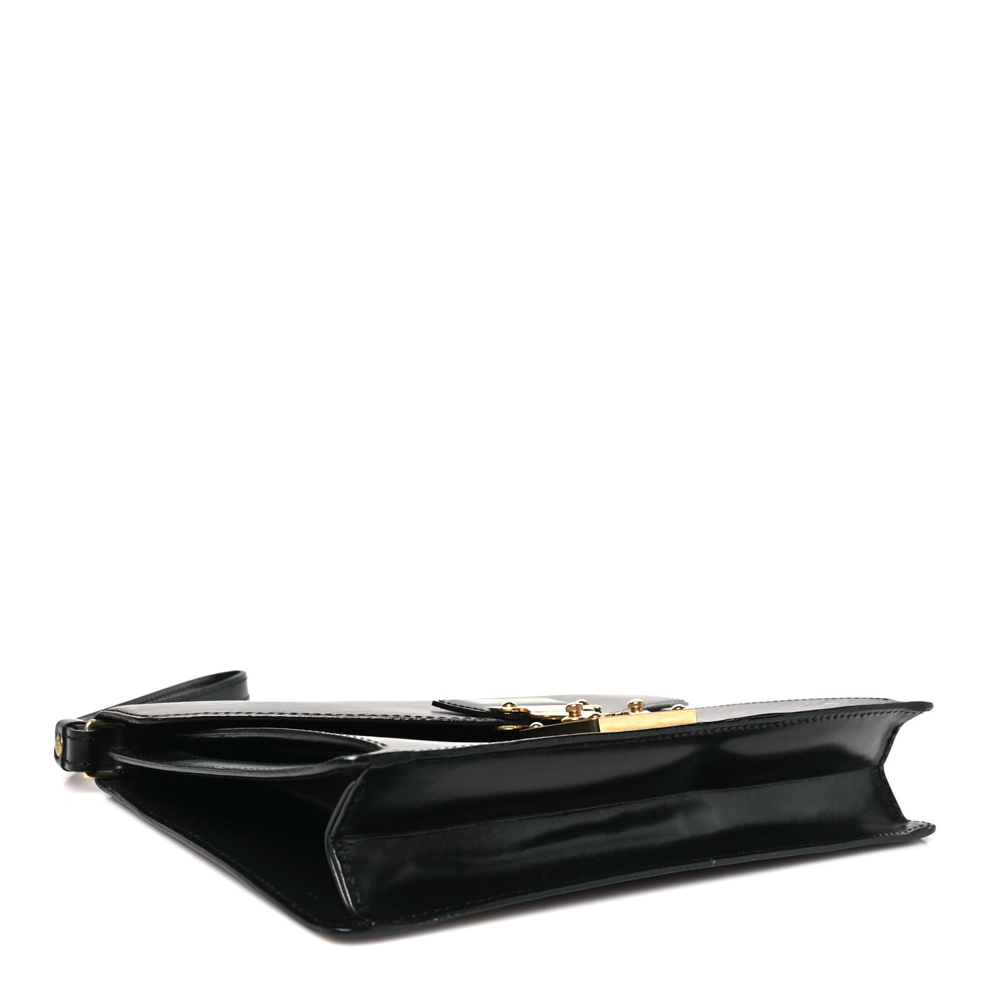 Epi Pochette Sellier Dragonne Clutch Black