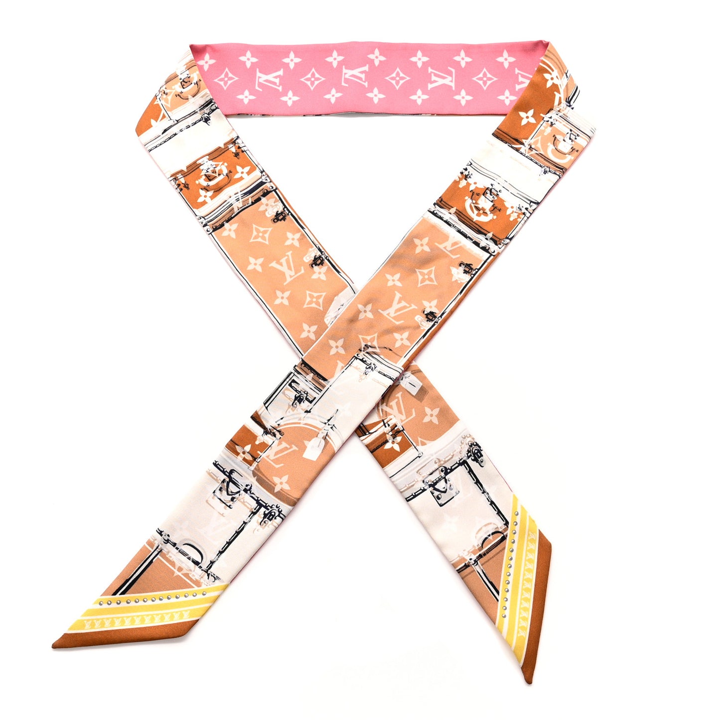 Silk Monogram Let's Go BB Bandeau Pink Brown