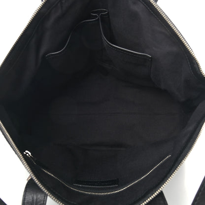 Alexander McQueen Soft Calfskin Woven Medium Legend Tote Black White 5 of 10
