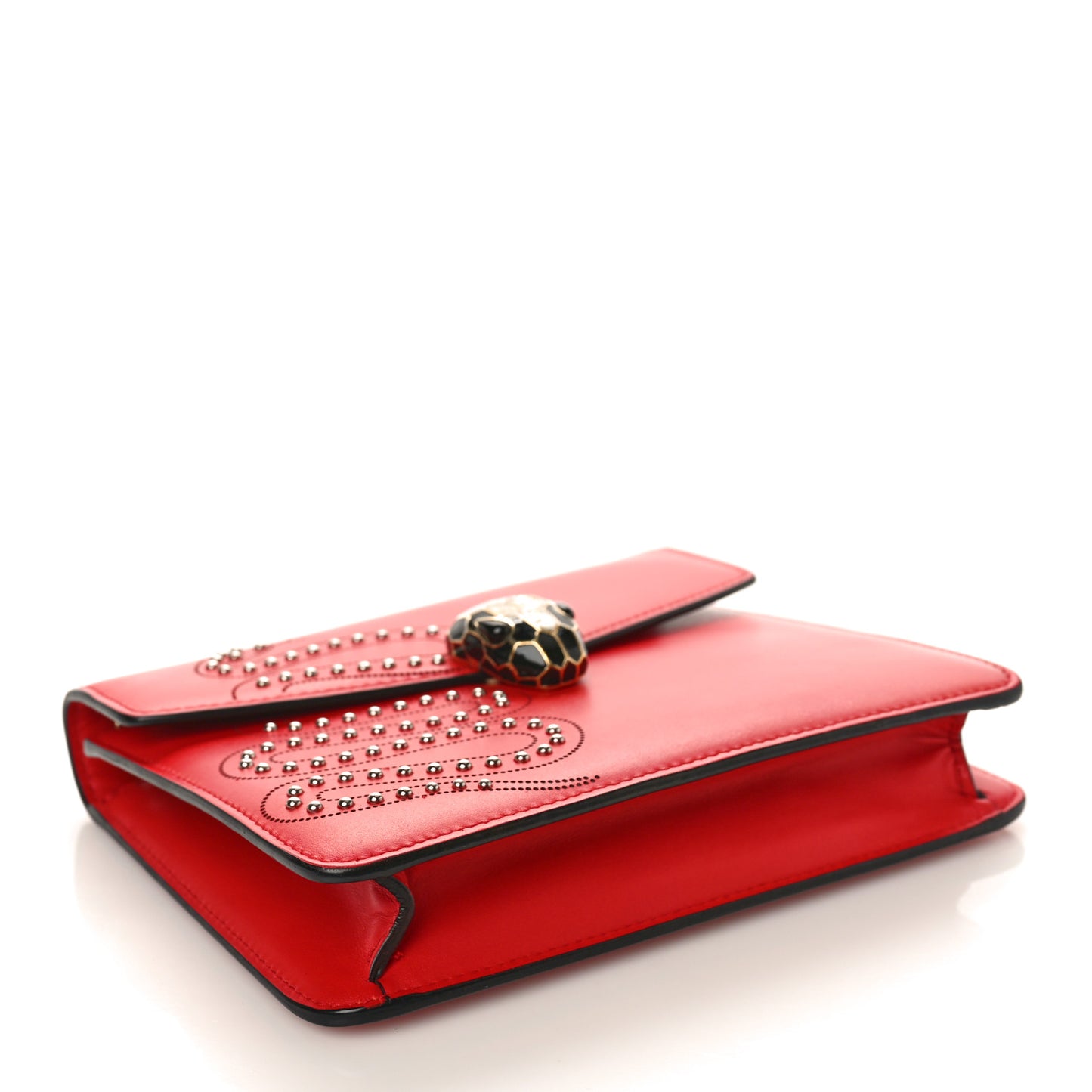 Calfskin Embellished Serpenti Forever Crossbody Red