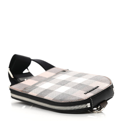 Burberry E-Canvas Giant Check Pouch Dark Birch 4 of 11