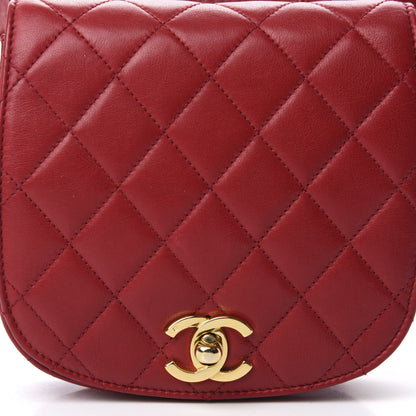 Chanel Lambskin Quilted Flap Waist Belt Bag 95 38 Red 12 of 12