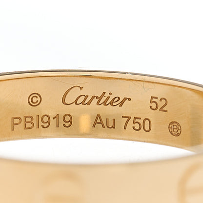 Cartier 18K Yellow Gold 3.5mm LOVE Wedding Band Ring 52 6 3 of 3