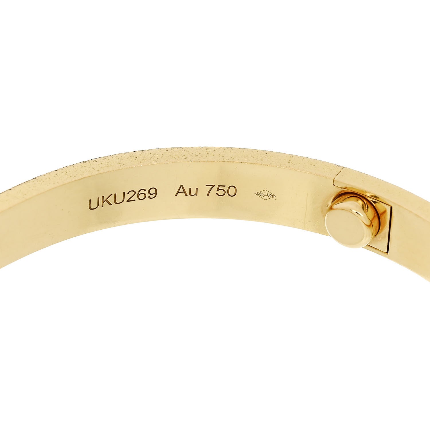 Cartier 18K Yellow Gold Brushed Finish LOVE Bracelet 18 7 of 9