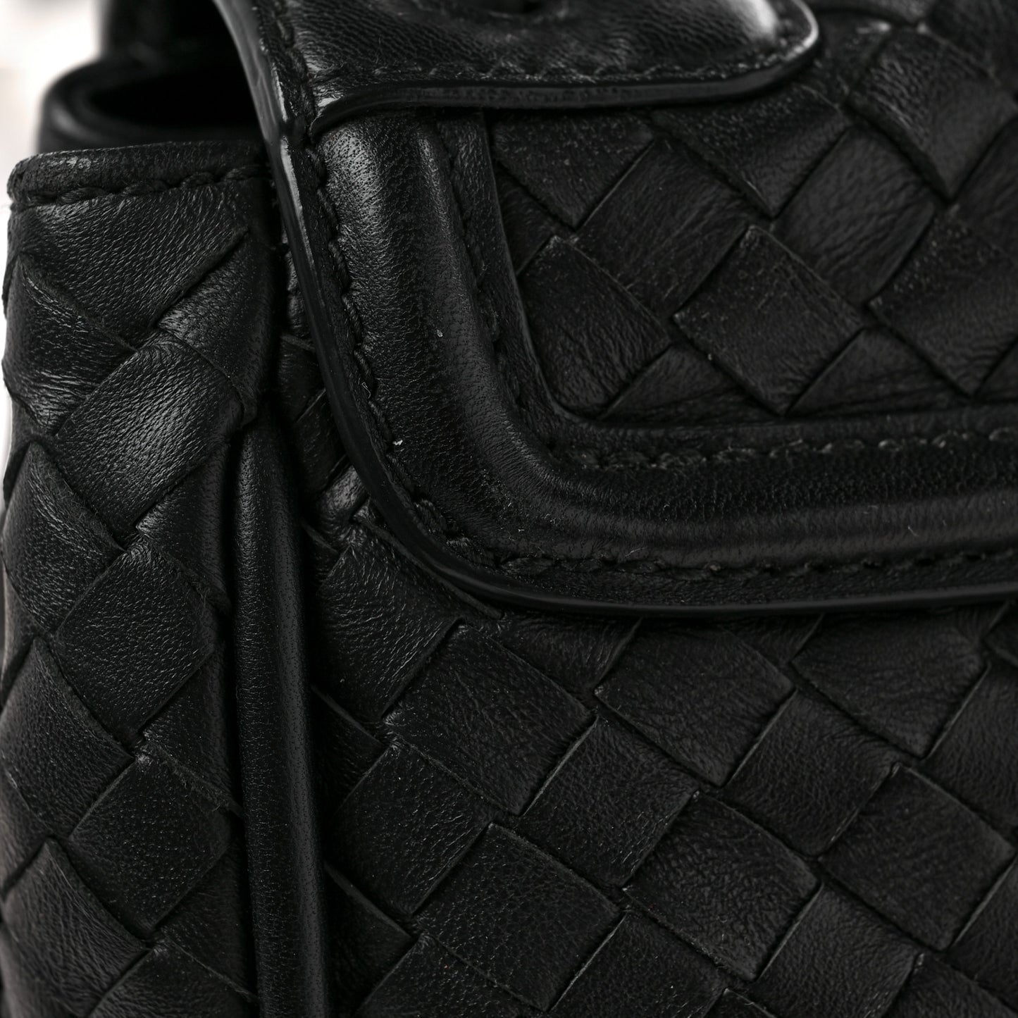 Nappa Intrecciato Rialto Shoulder Bag Black