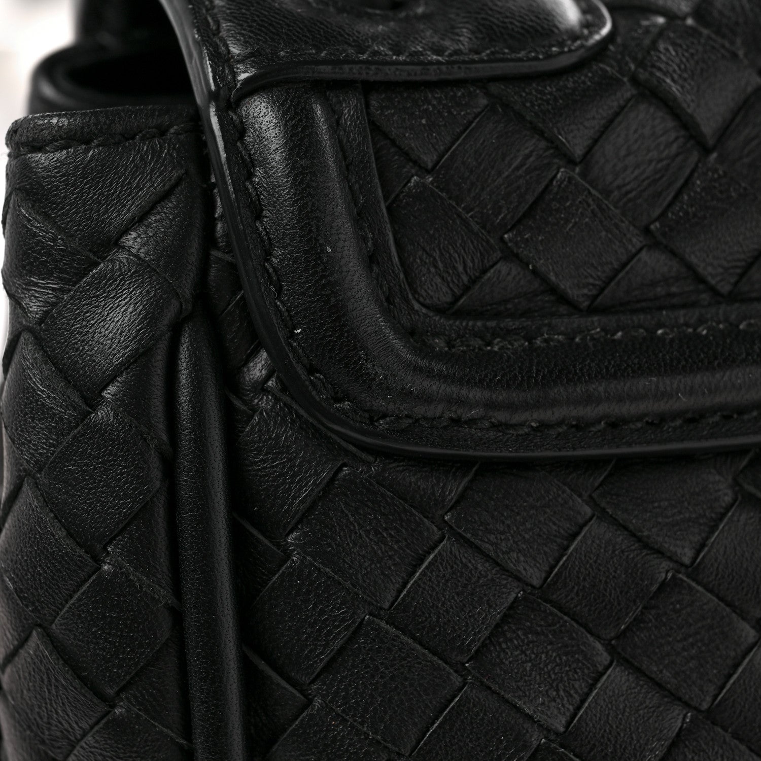 Bottega Veneta Nappa Intrecciato Rialto Shoulder Bag Black 10 of 11
