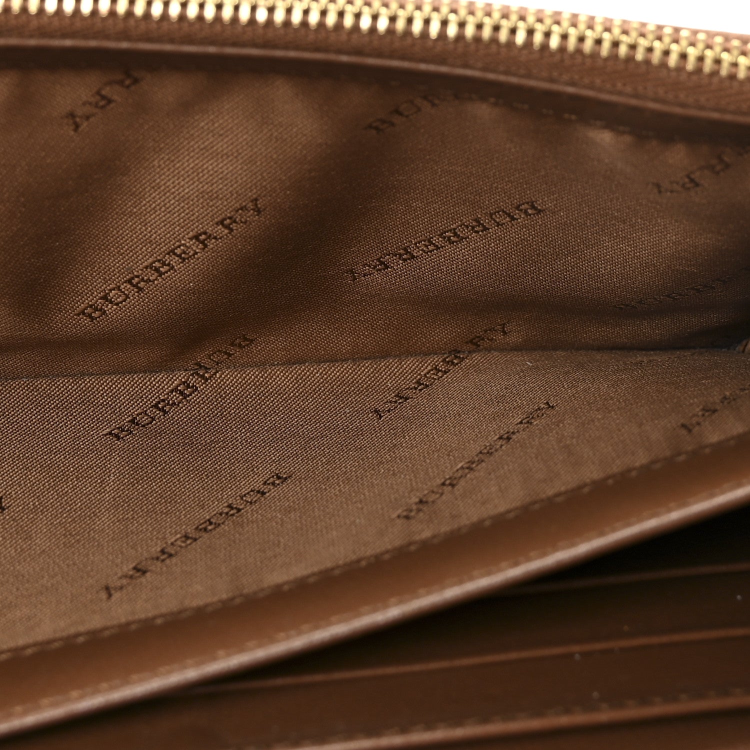 Burberry Calfskin Horseferry Check Porter Continental Wallet Tan 5 of 6