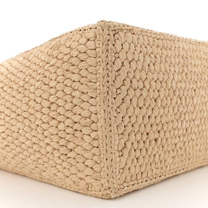 Celine Raffia Calfskin Triomphe Small Cabas Thais Tan 10 of 11