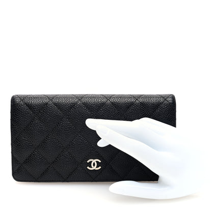 Chanel Caviar Quilted Yen Wallet Black 2 of 7